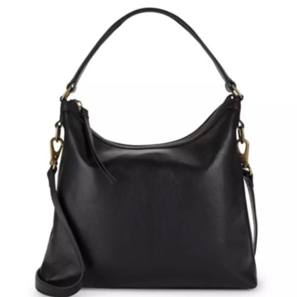 FRYE Lily HOBO Black Leather Handbag NWT $398